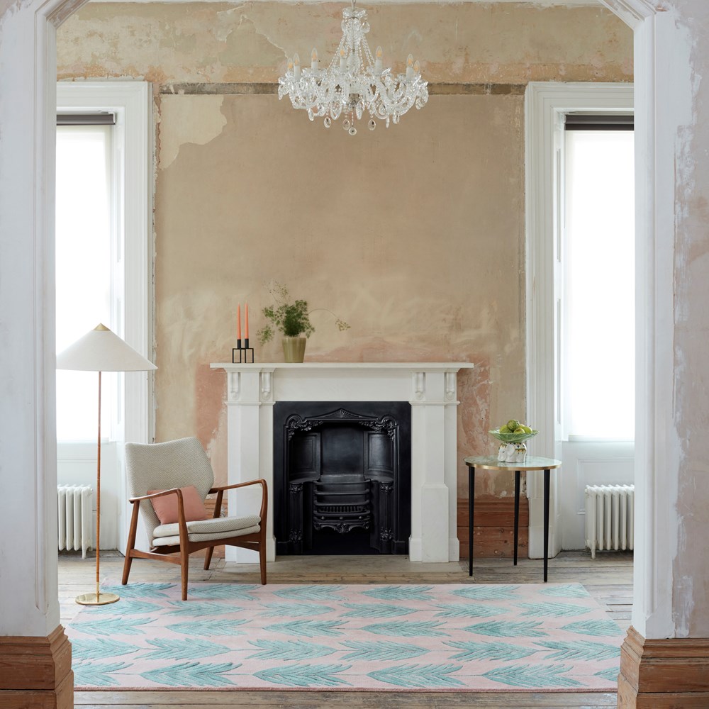 Cross My Palms Rugs By Designer Matthew Williamson in Pink